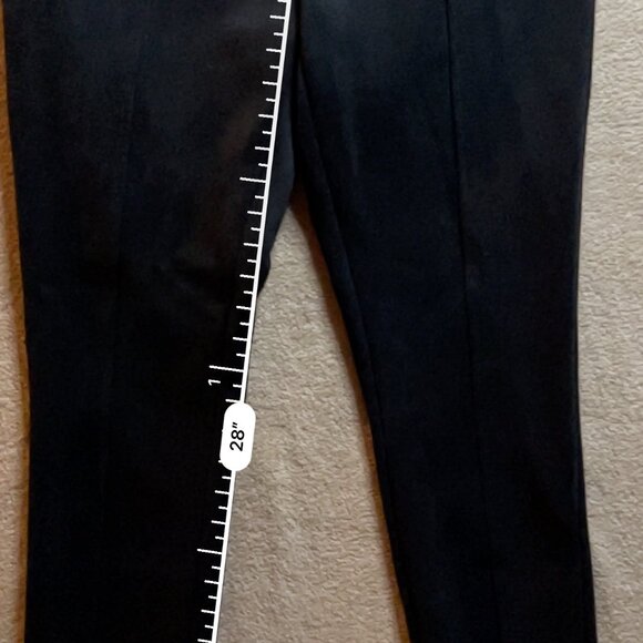 ANDREW MARC‎ Women Medium Black Faux Suede Slacks Pull On Stretch Dress Pants(R) - Picture 8 of 9